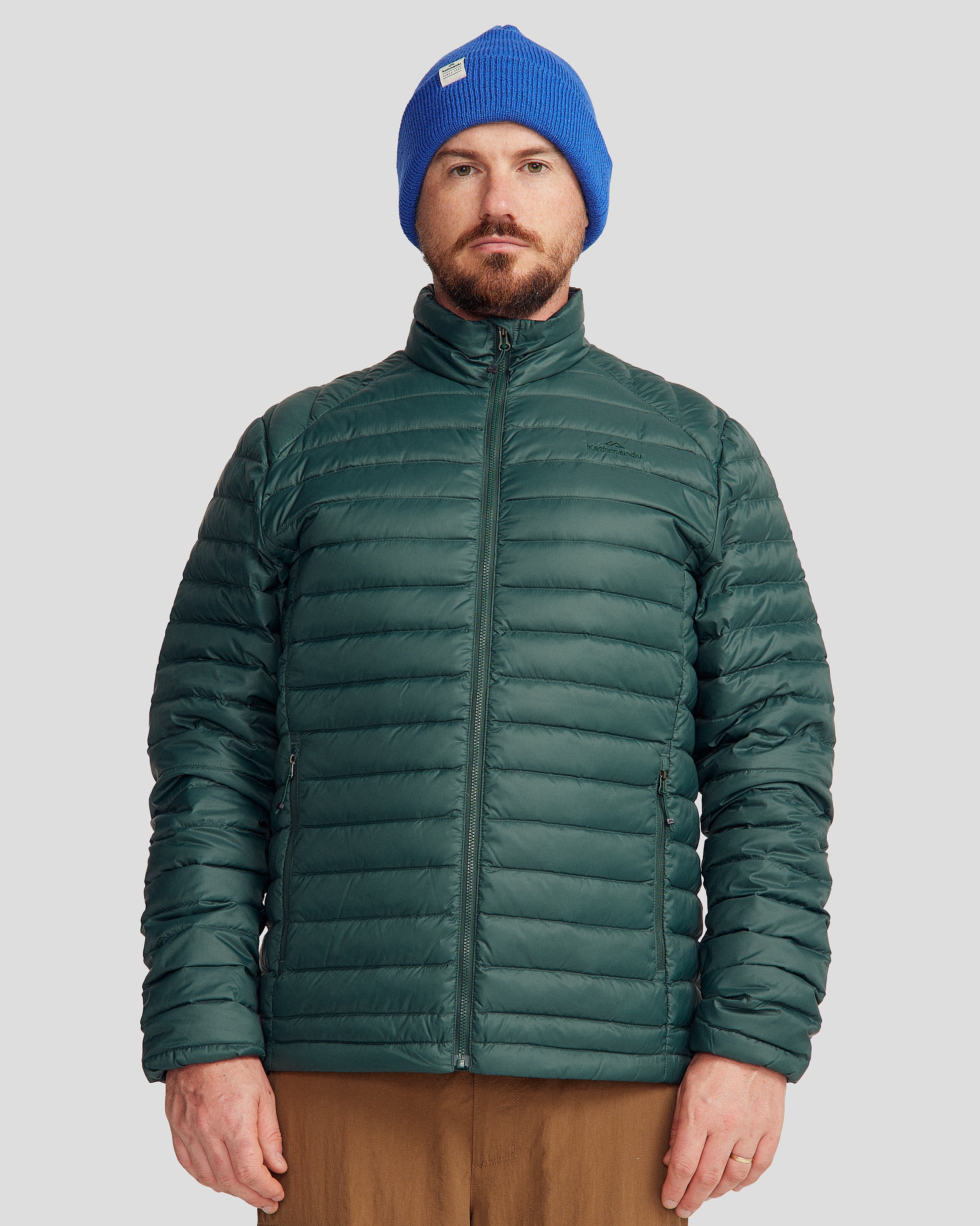 Men's Heli Down Jacket V4 - Lightweight Warm Winter Coat, Waterproof Deep Forest Green Puffer Jacket for Outdoor Activities & Hiking