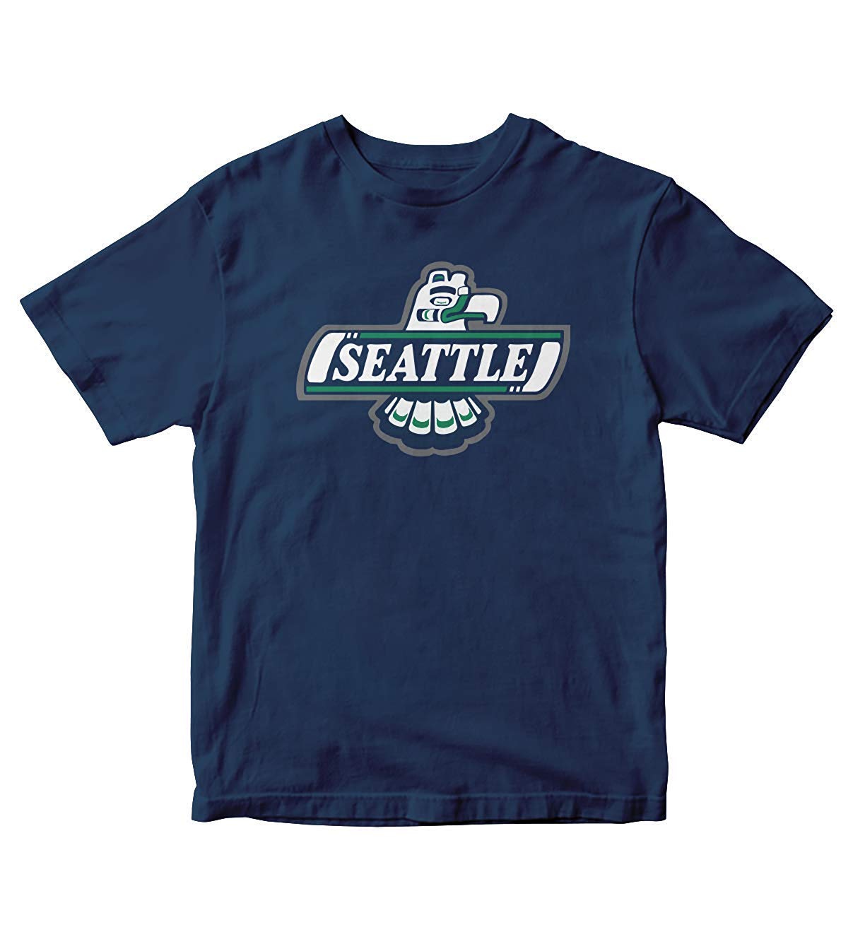 Seattle Thunderbirds Hockey Men's Soft Cotton Short Sleeve T-Shirt - Navy Blue | Comfortable Fan Apparel for Games & Casual Wear