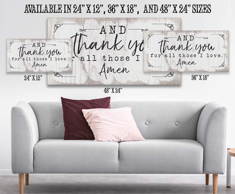 Rustic Wood Style 24x48 Stretched Canvas Wall Art - Farmhouse Family Prayer Home Decor with Bible Verse, Large Housewarming Gift for Living Room, Bedroom or Office