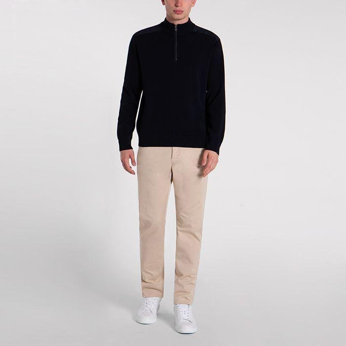 PAUL & SHARK Men's Mockneck Half Zip Knit Sweater in Olive Green - Perfect for Casual Wear, Office Outfits & Outdoor Activities