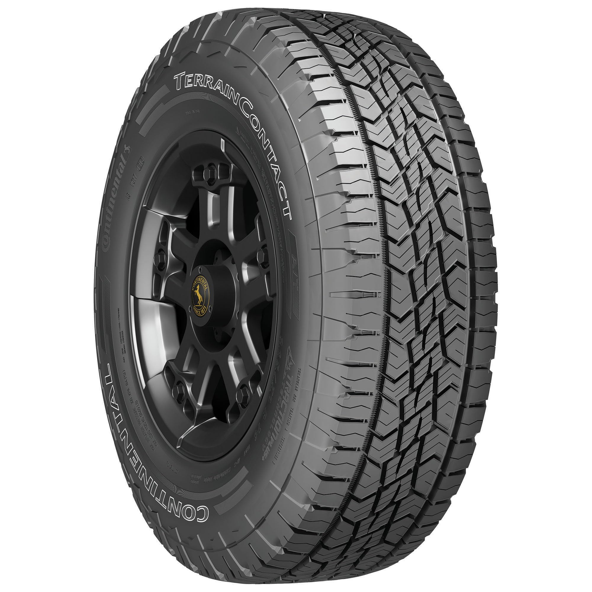Continental TerrainContact A/T All-Terrain LT265/70R18 124/121S E Light Truck Tire - Durable Off-Road & Highway Performance for Pickups & SUVs