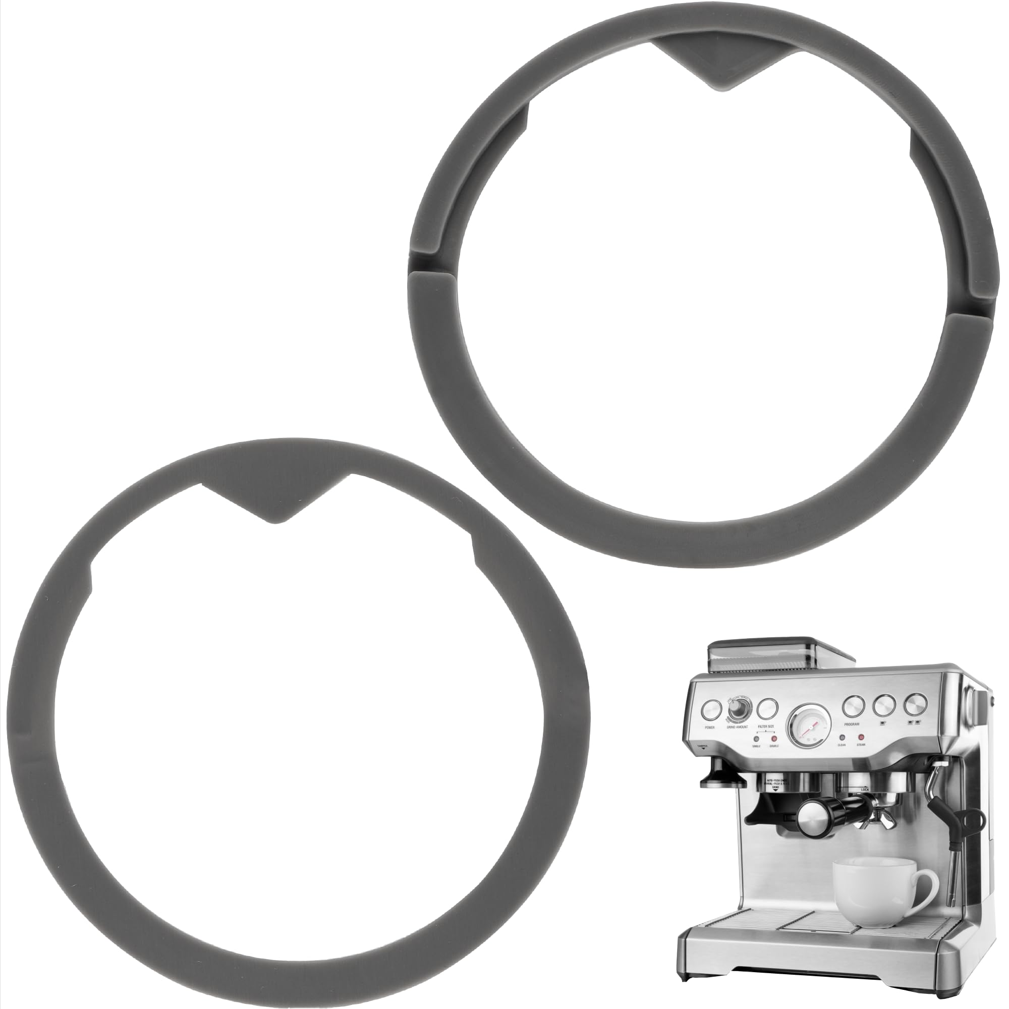 2-Pack Breville Barista Express/Pro/Touch & Smart Grinder Pro Upper Burr Grinder Seal Replacement - Durable Espresso Machine Gasket for Coffee Grinders - Perfect for Home Baristas & Coffee Shops