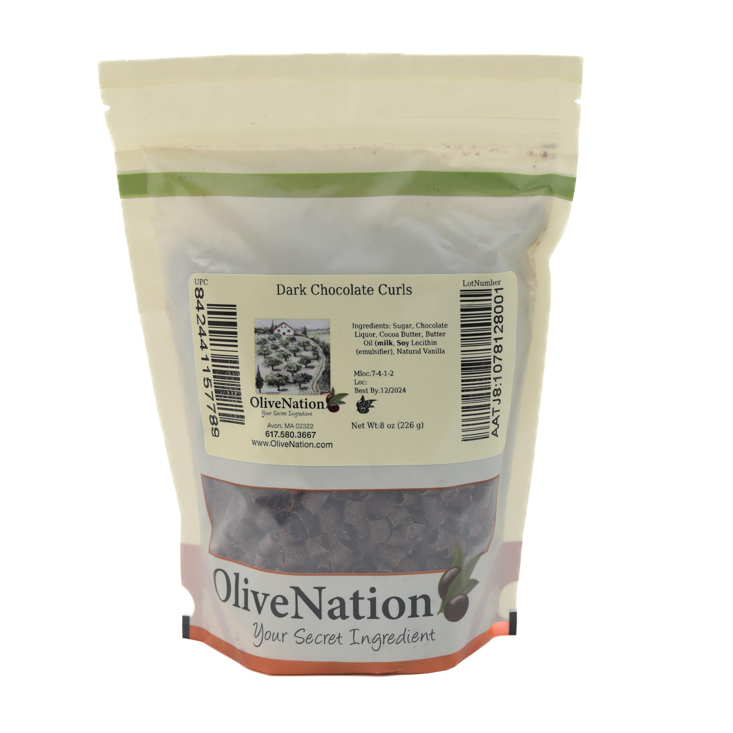 Premium Belgian Dark Chocolate Shavings - OliveNation 1 lb Bag for Dessert Topping, Baking, Cake Decor & Edible Garnish | Gourmet Chocolate Curls for Hot Cocoa, Ice Cream & Pastry Decoration