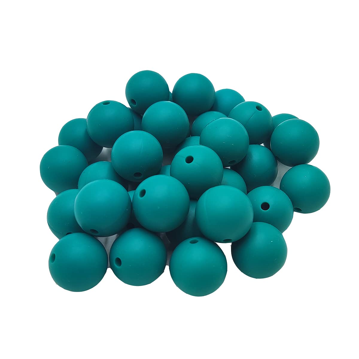 15mm Silicone Pearl Beads 50pcs - DIY Jewelry & Keychain Making for Women