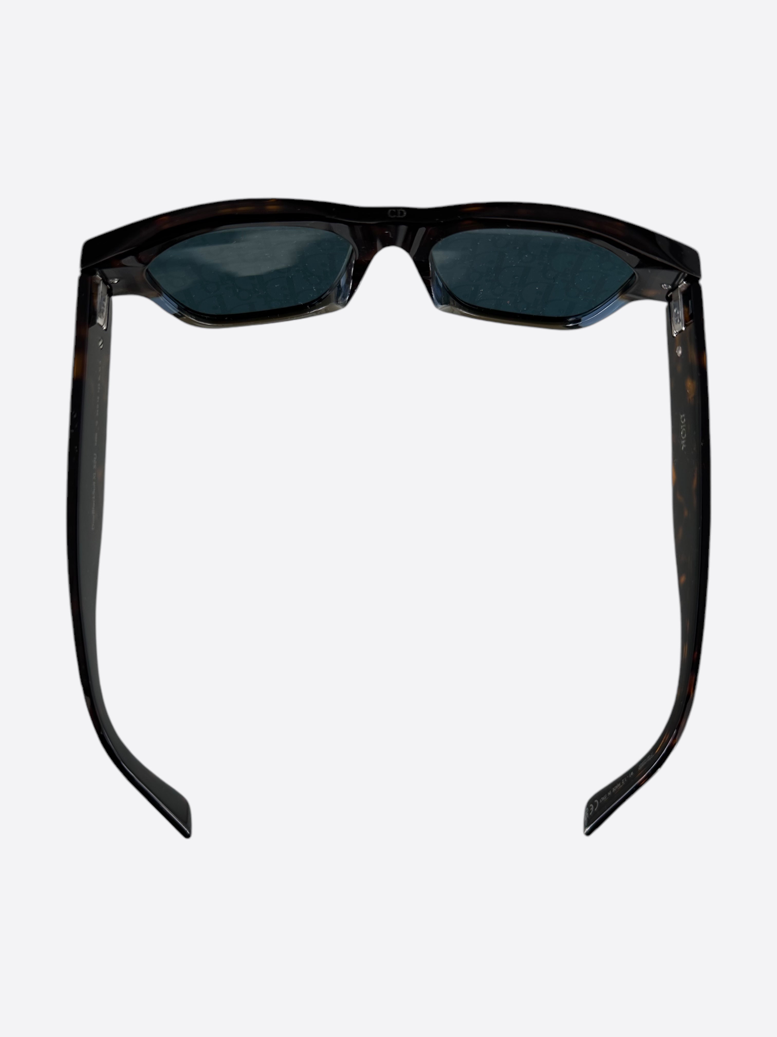 Dior Dark Havana Blue Oblique Sunglasses for Women & Men - Luxury Designer Shades for Driving, Beach & Outdoor Activities