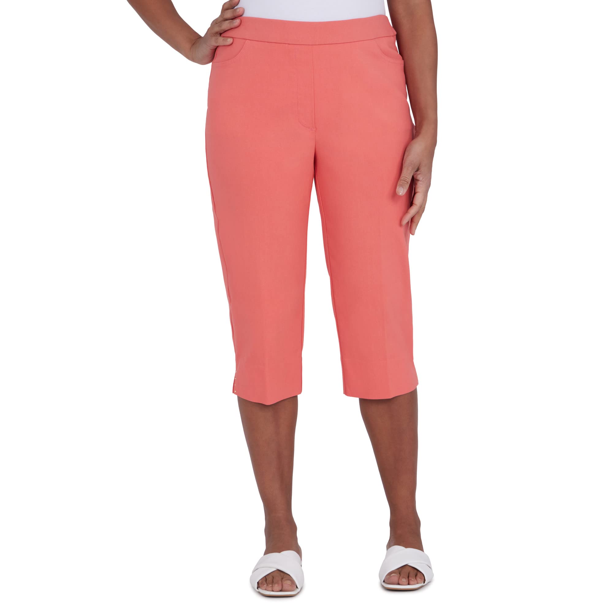 Alfred Dunner Women's Pull-On Capri Pants for Casual Wear