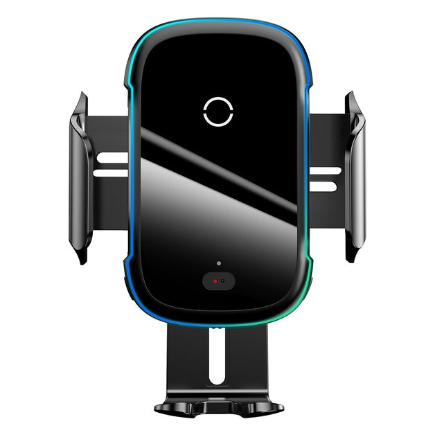 Baseus 15W Fast Wireless Car Charger - Qi Certified Phone Holder for iPhone & Android - Perfect for Commuting & Road Trips