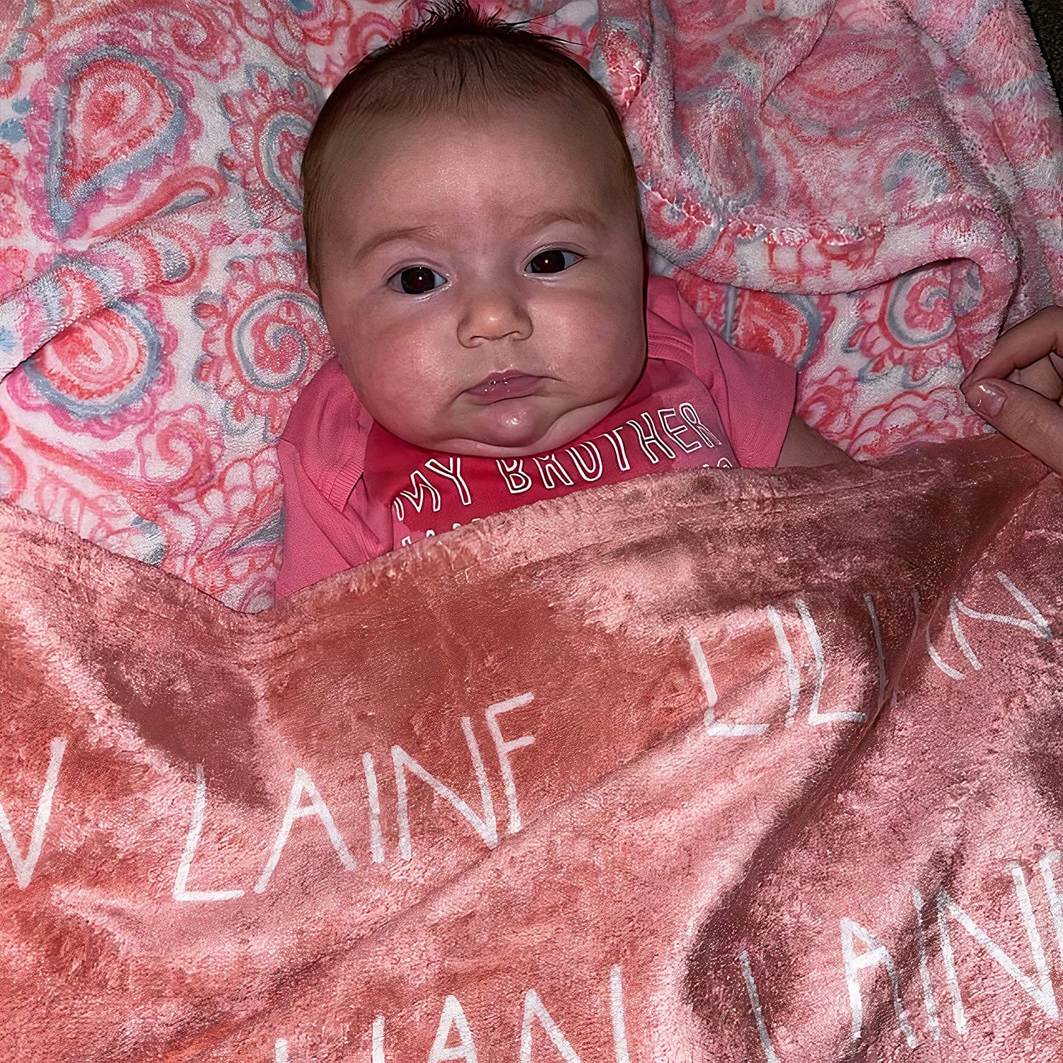 Personalized Baby Blanket with Name - Custom Embroidered Boy & Girl Blankets for Newborns - Soft & Cozy Gift from Mom - Perfect for Nursery, Swaddling, Photo Shoots & Special Occasions
