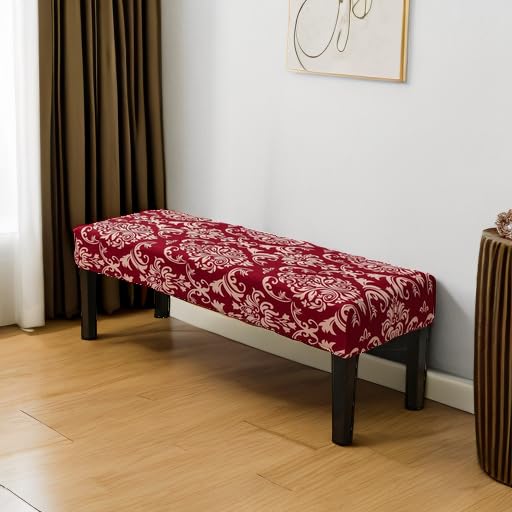 Stretchable Dining Bench Slipcover - Removable Washable Furniture Protector for Kitchen & Living Room Chairs | Eco-Friendly Fabric, Perfect for Home Decor & Daily Use
