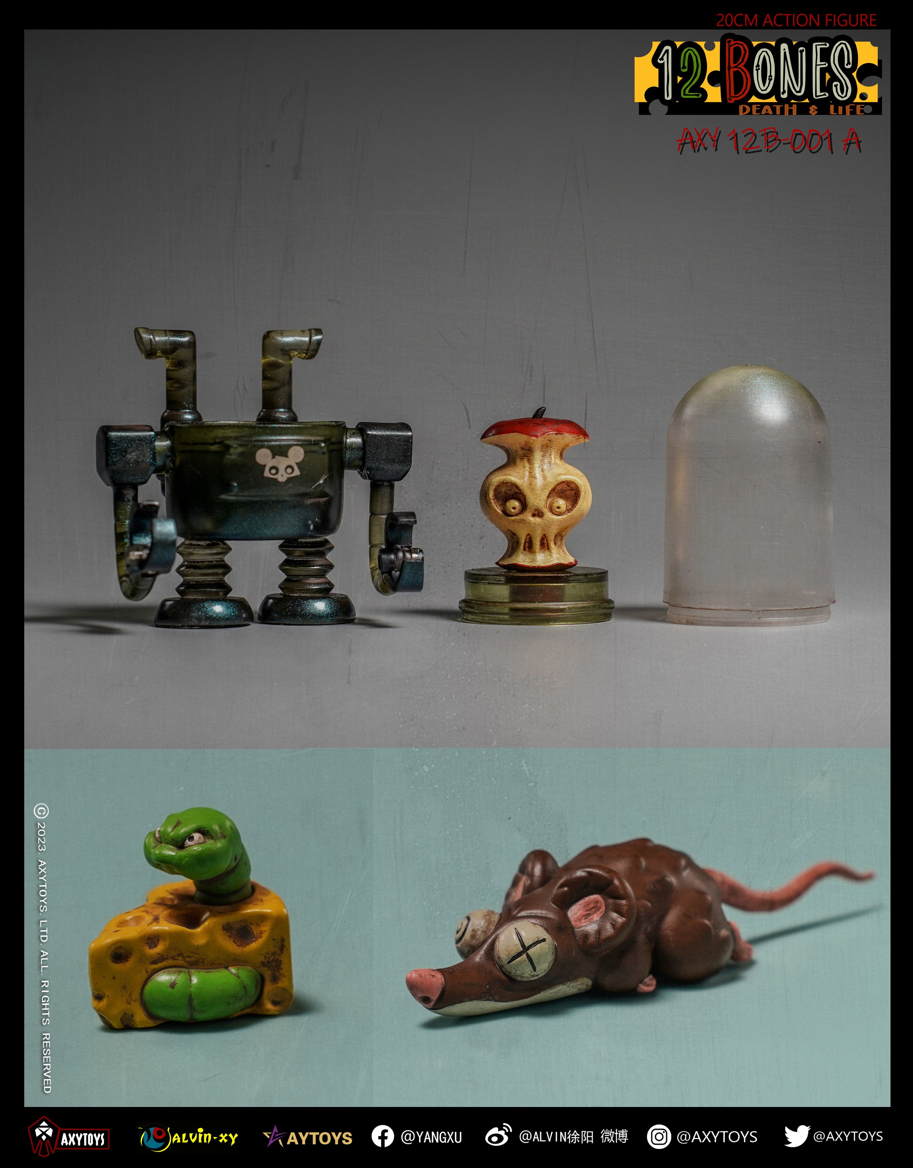 AxyToys 1/12 Scale 20CM Action Figure - 12 Bones Stories Mice & Cowboy Collectible Toy for Display & Role Play | Perfect for Collectors, Gift Giving & Diorama Scenes