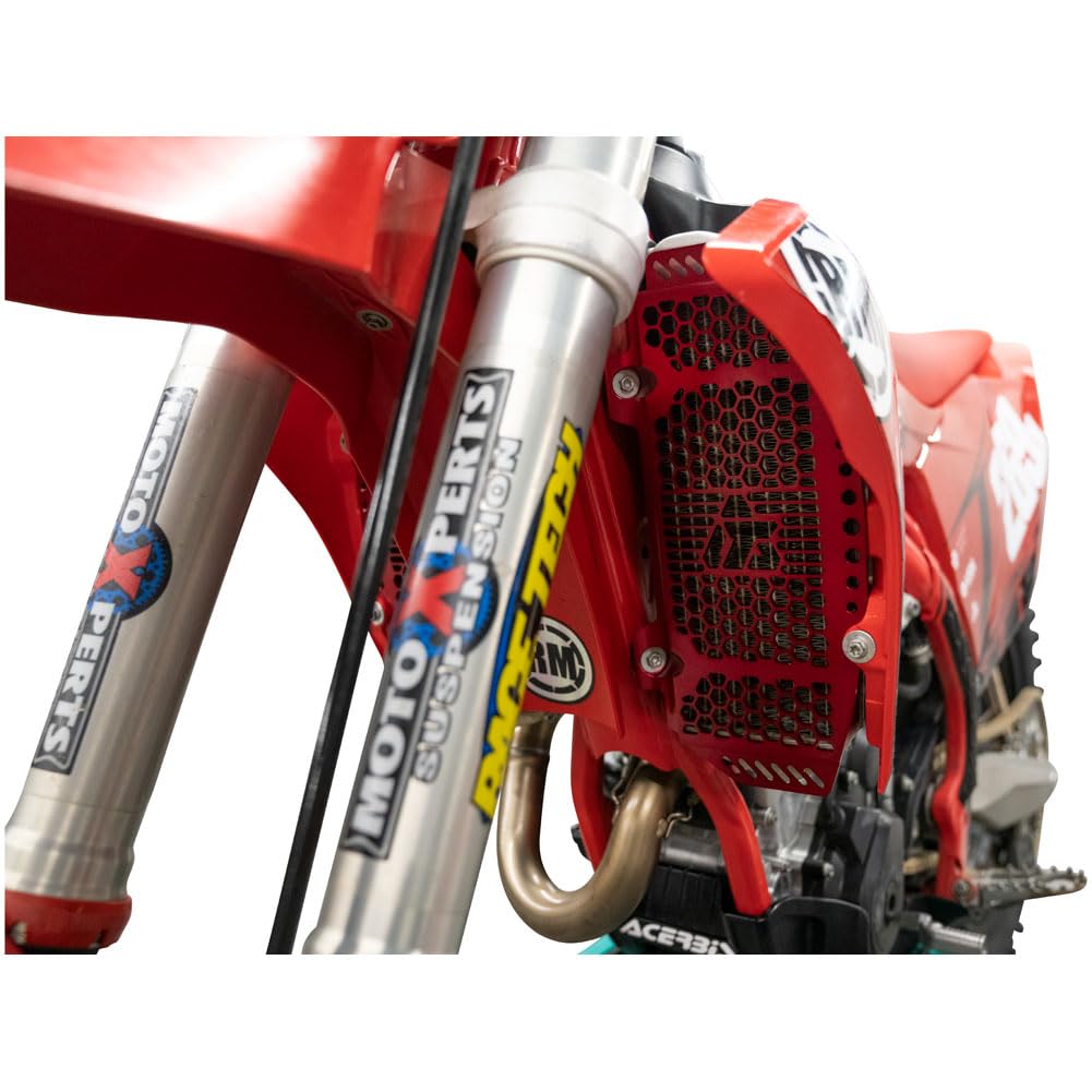 Tusk Billet Aluminum Radiator Guards - Red - Fits GASGAS EC 300 & EX 300 (2021-2025 Models) - Dirt Bike & Off-Road Motorcycle Protection