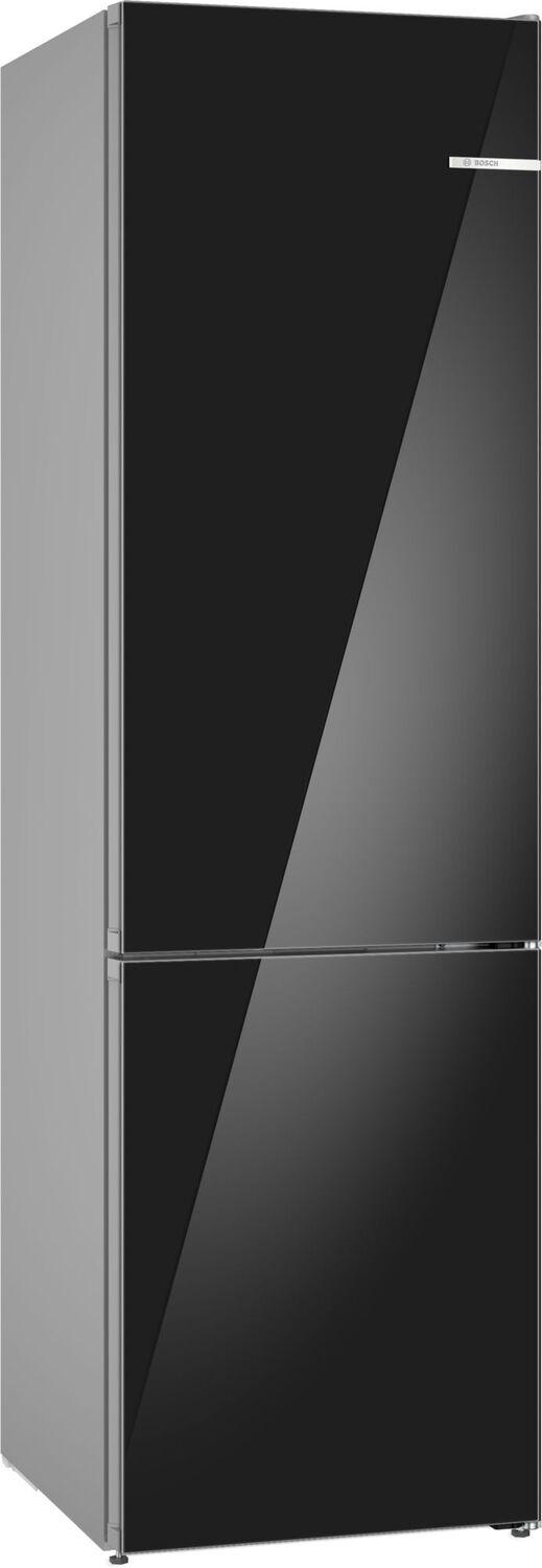 Bosch 800 Series 24-Inch Black Glass Door Refrigerator with Bottom Freezer - Energy Efficient, Spacious Design for Modern Kitchens & Open Floor Plans