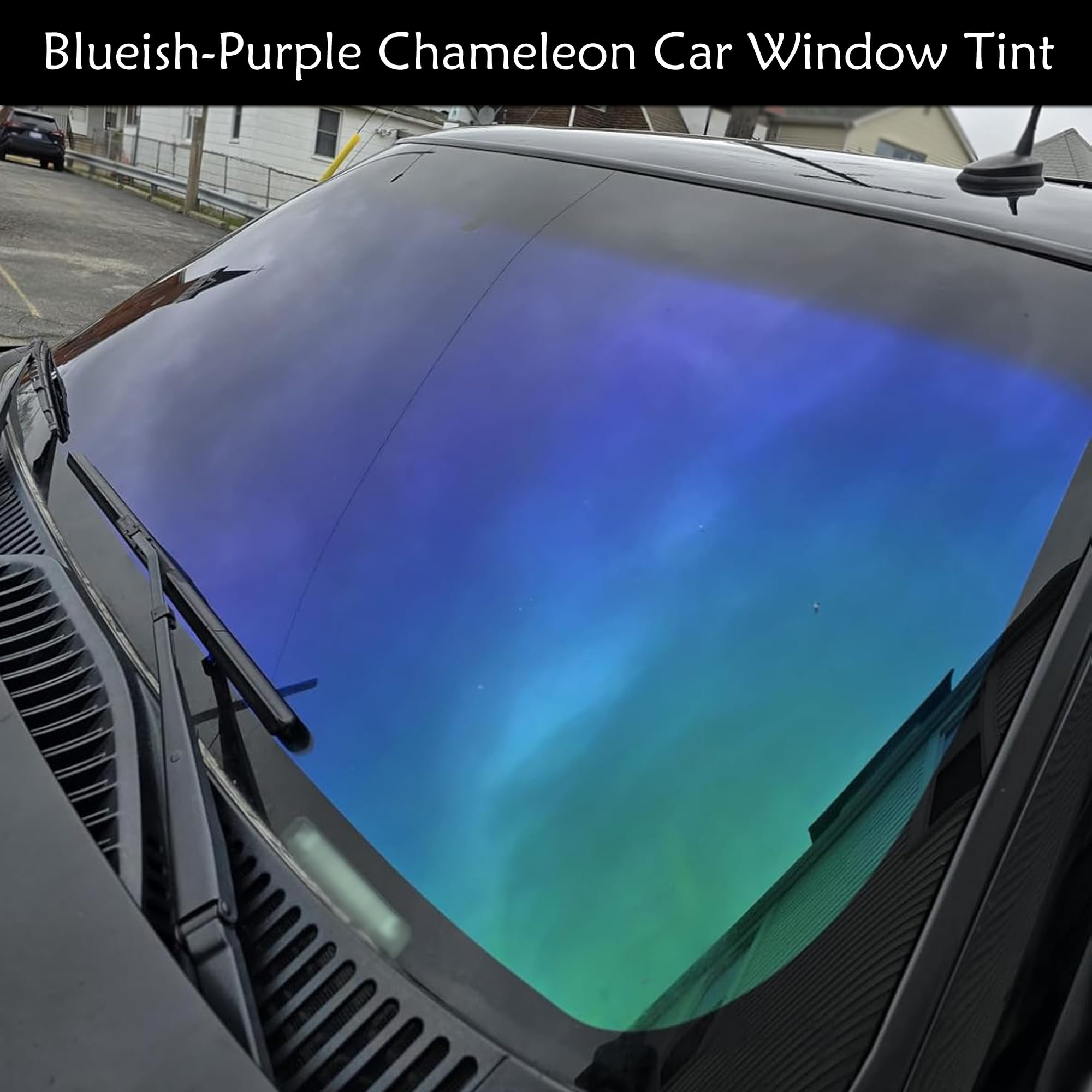 Purple Chameleon Car Window Tint - 25.59'' x 51.18'' Reflective Sun Shade Film for UV Protection & Heat Reduction - Perfect for Sedans, SUVs, and Trucks