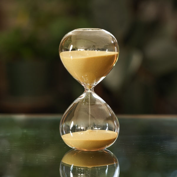 60 Minute Glass Timer with Gold Sand - Hourglass Sand Timer for Cooking, Games, Classroom & Productivity - Elegant Desk Decor for Home & Office