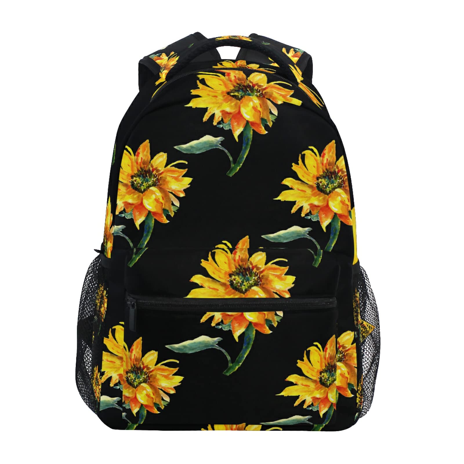 Xigua Sunflowers Water Resistant Lightweight Travel Backpack for Women & Men - Durable School, College Laptop & Casual Daypack for Commuting, Hiking & Everyday Use