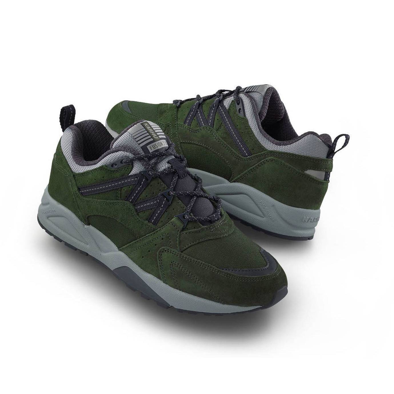 FUSION 2.0 Running Shoes - Lightweight & Breathable Kompu Green/Night Sky Color - Perfect for Jogging, Gym Workouts & Daily Wear