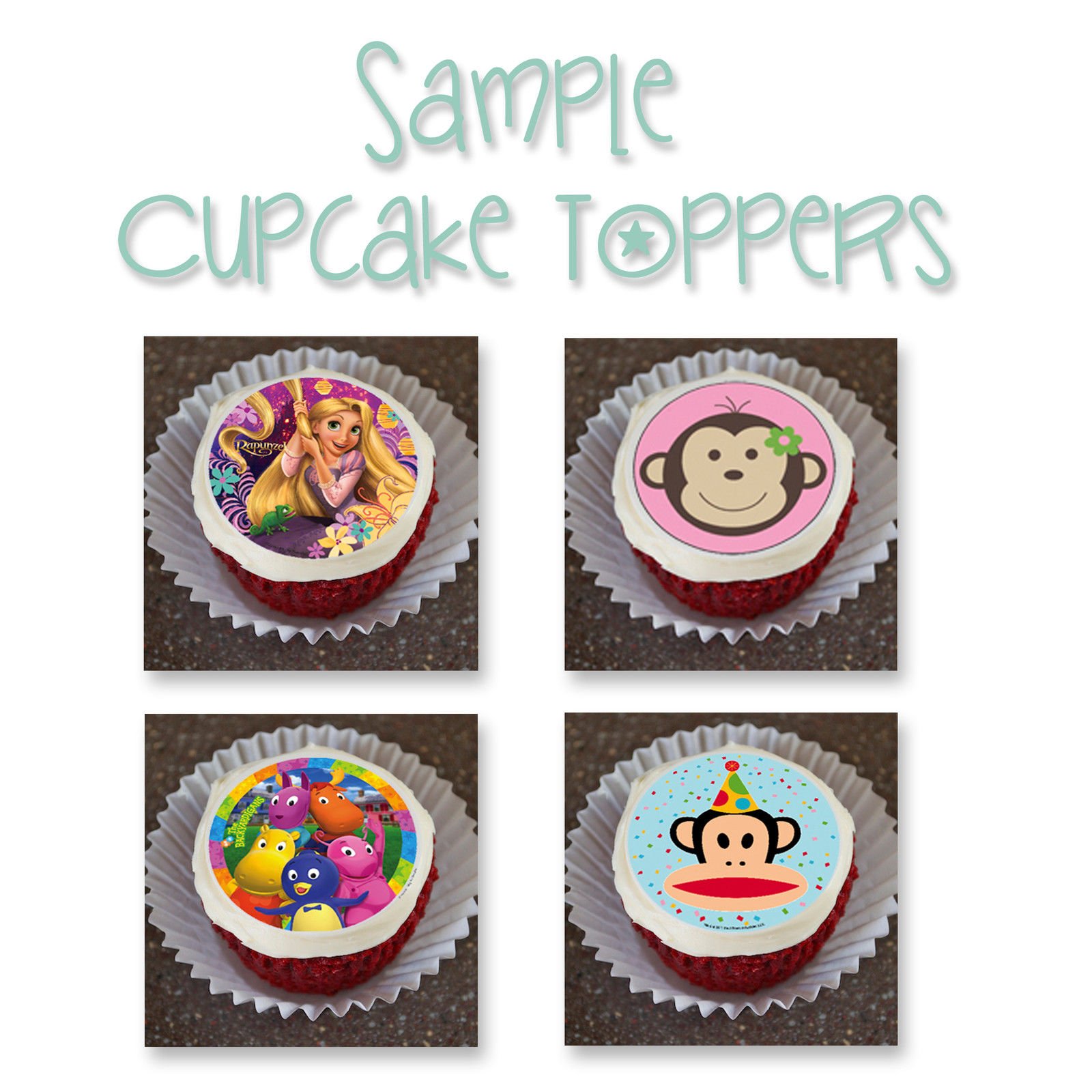 Football Shaped Edible Cupcake Toppers - 24 Pack Decorations for Birthday Parties, Baby Showers & Game Day Celebrations