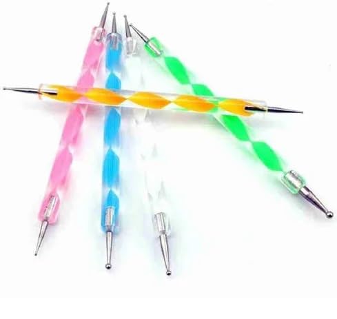 ZAUKY 5Pcs Nail Dotting Tools - Mandala & Marbleizing Kit for Nail Art & Dot Painting (Multicolor) - Perfect for Salon & DIY Nail Designs