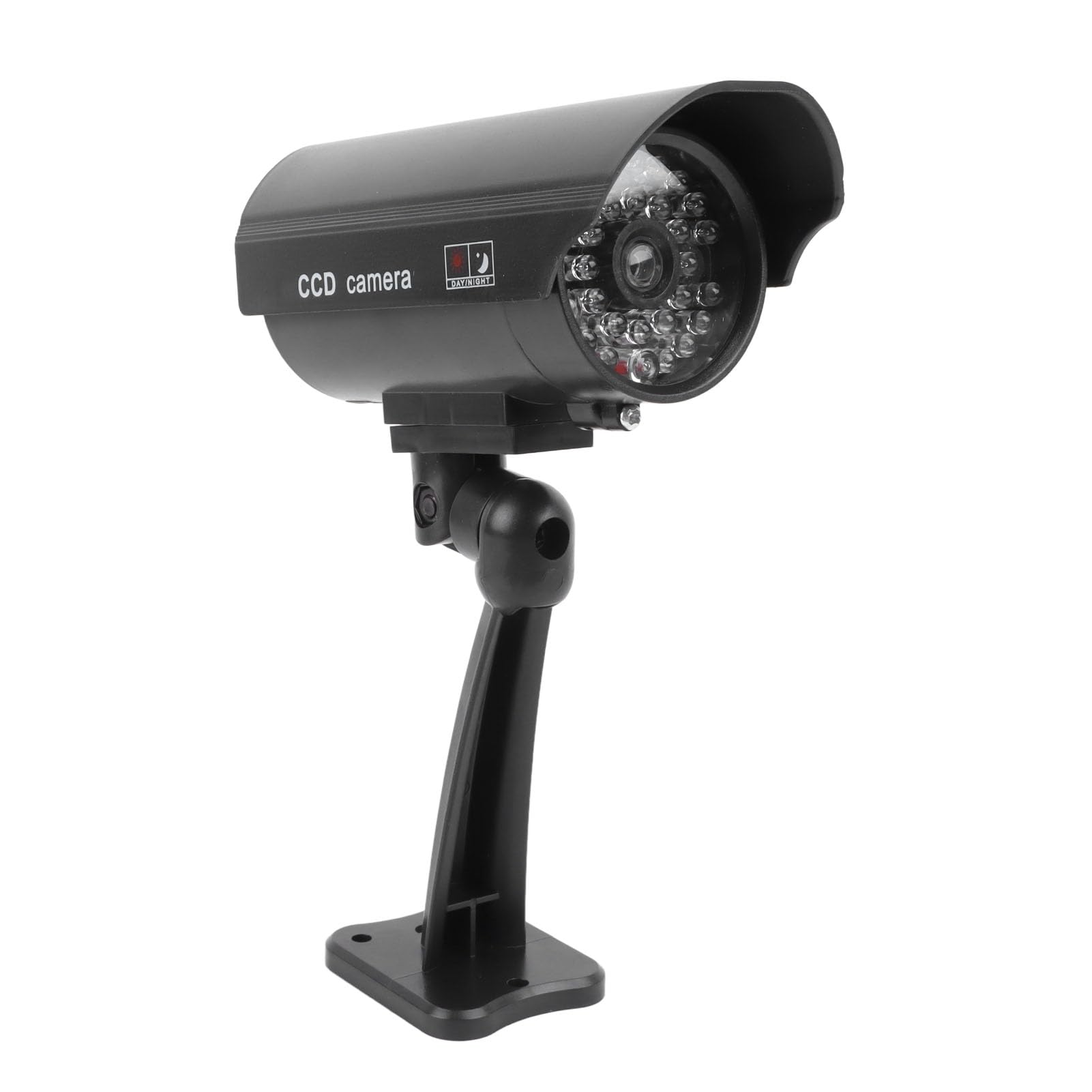 Fake Security Camera with Red Flashing Lights & Warning Sticker - Dummy CCTV Dome Surveillance System for Indoor & Outdoor Use - Ideal for Home, Office, and Store Security Deterrent