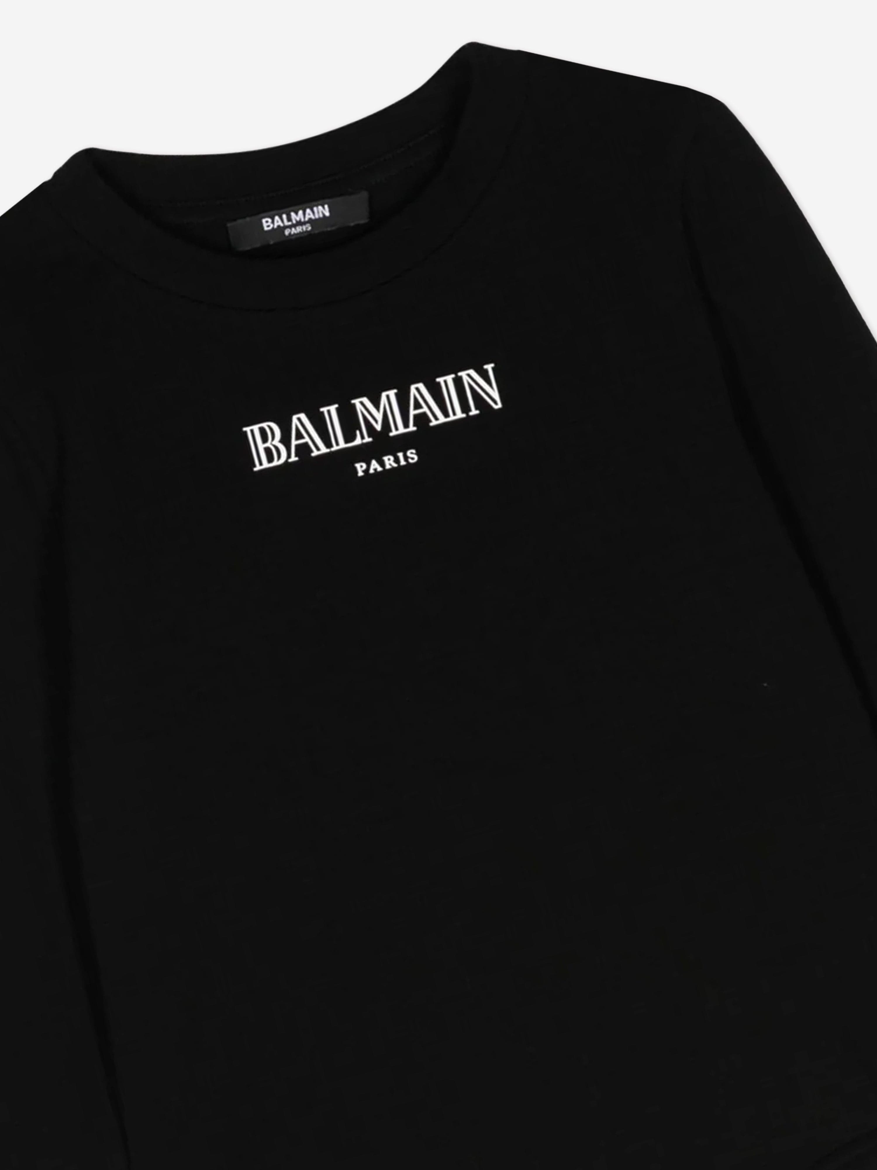 Balmain Girls Logo Bodysuit - Black Cotton Baby Onesie for Newborns & Toddlers | Perfect for Family Photos, Special Occasions & Everyday Wear
