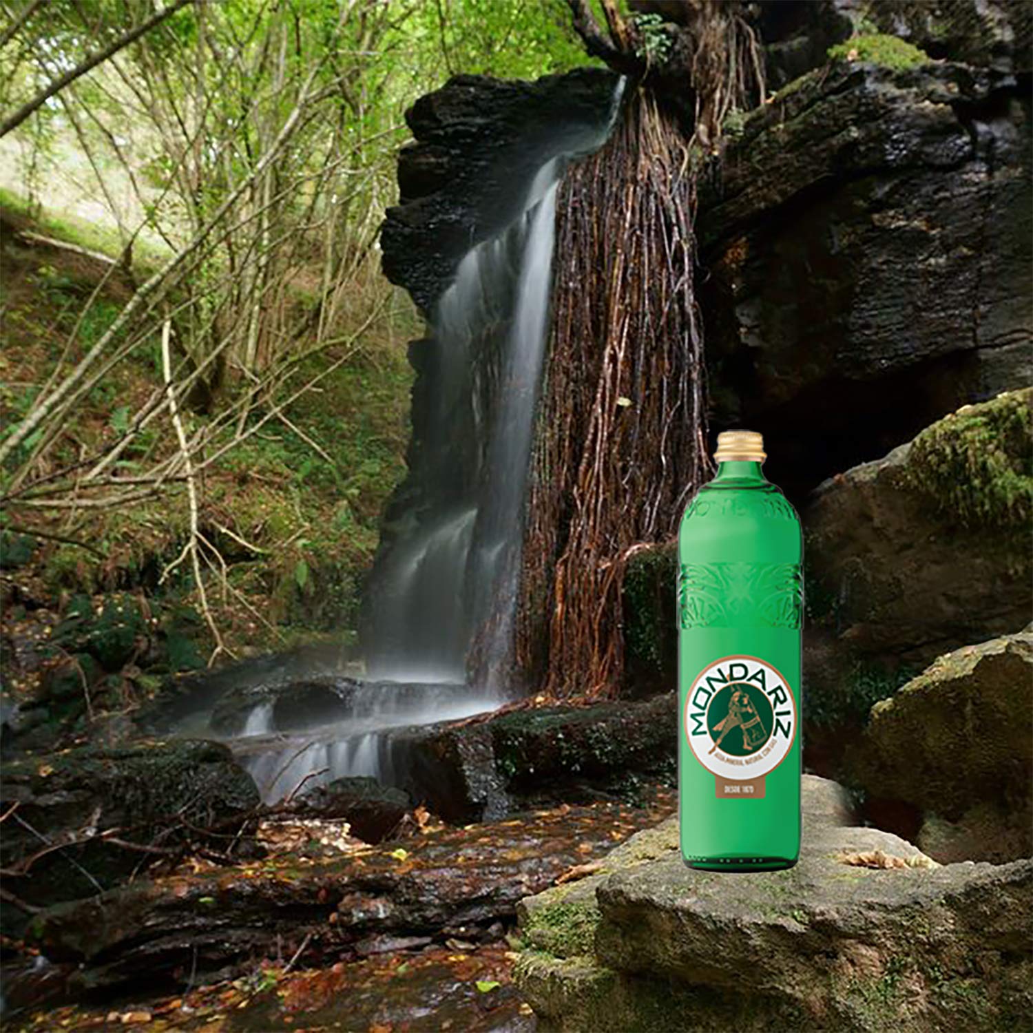 Mondariz Sparkling Natural Mineral Water - 12 Glass Bottles (750mL Each) - Premium Carbonated Spring Water for Parties, Gifts & Fine Dining