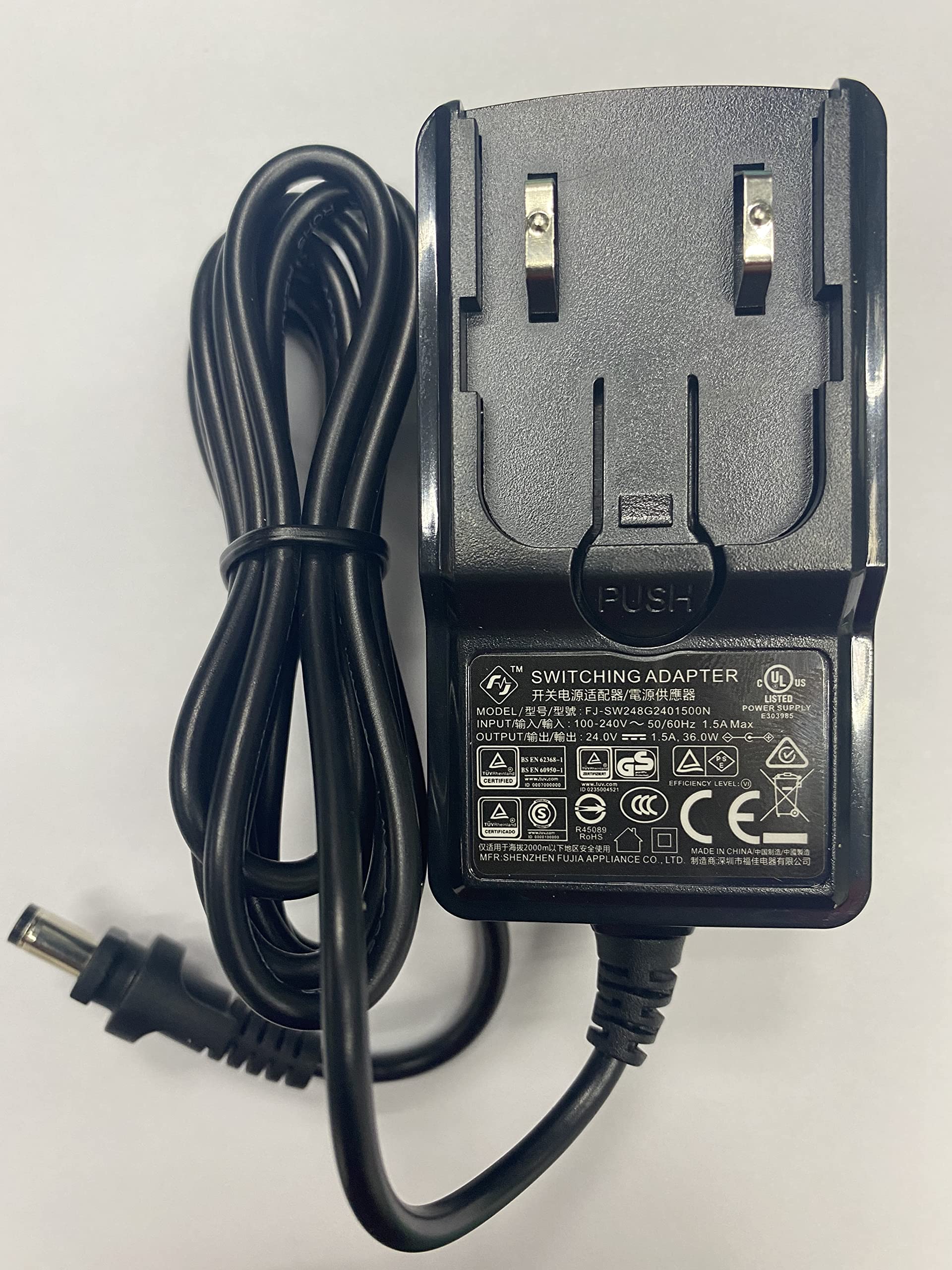 High Efficiency Power Adapter for Air Purifier Fan - Compatible with H13 HEPA R021, R022D, R020 Models (Black) | Perfect for Home, Office & Bedroom Air Purification Systems