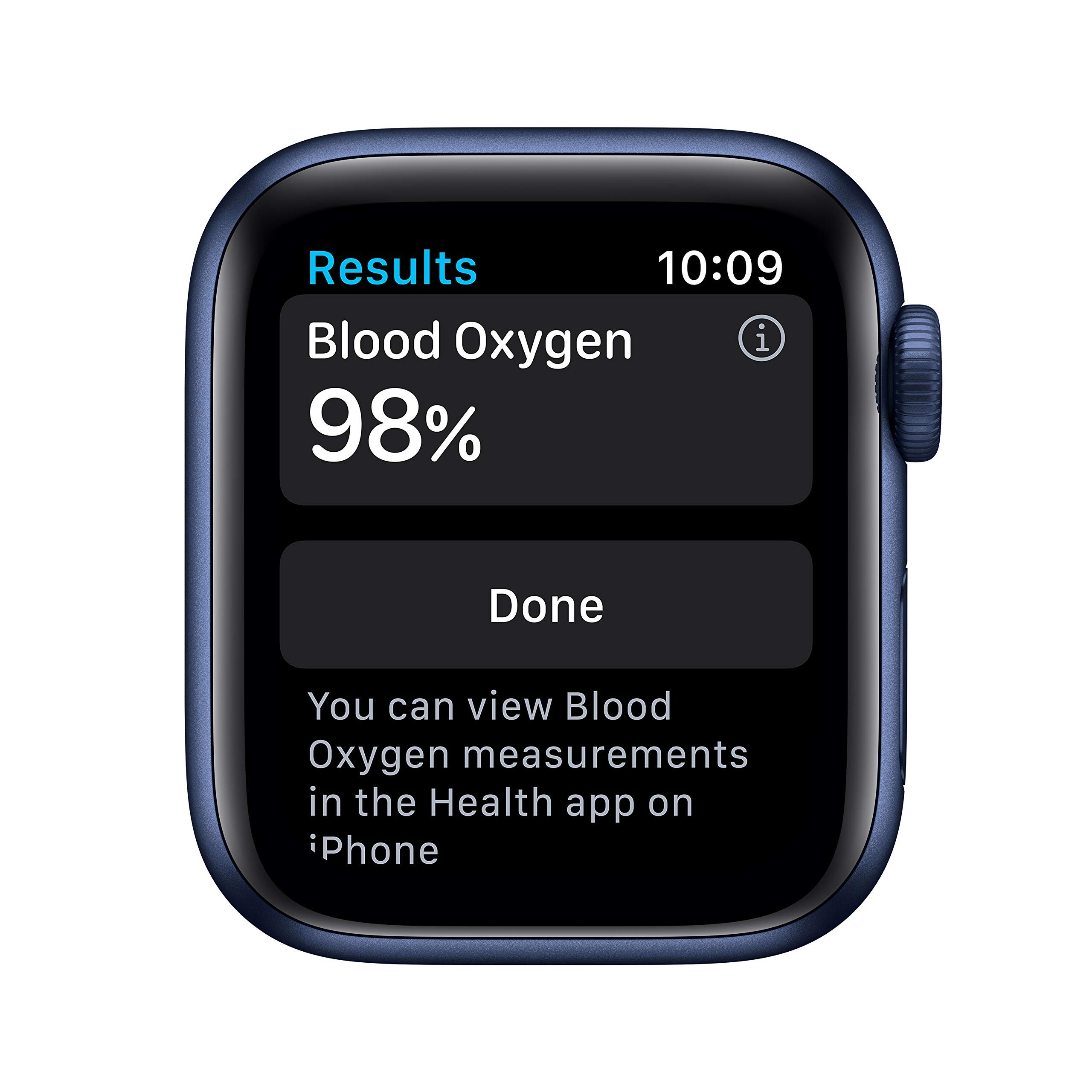 Apple Watch Series 6 (GPS, 40mm) - Blue Aluminum Case with Deep Navy Sport Band (Renewed) | Smartwatch for Fitness Tracking, Heart Rate Monitoring & Notifications | Perfect for Running, Swimming & Daily Use