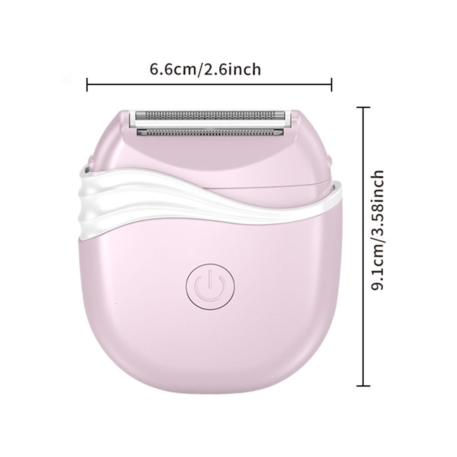 Best Women's Electric Shaver - Compact & Rechargeable Bikini Trimmer for Sensitive Areas, Underarms, Legs & Body Hair Removal - Portable Pink Shaver for Travel & Home Use