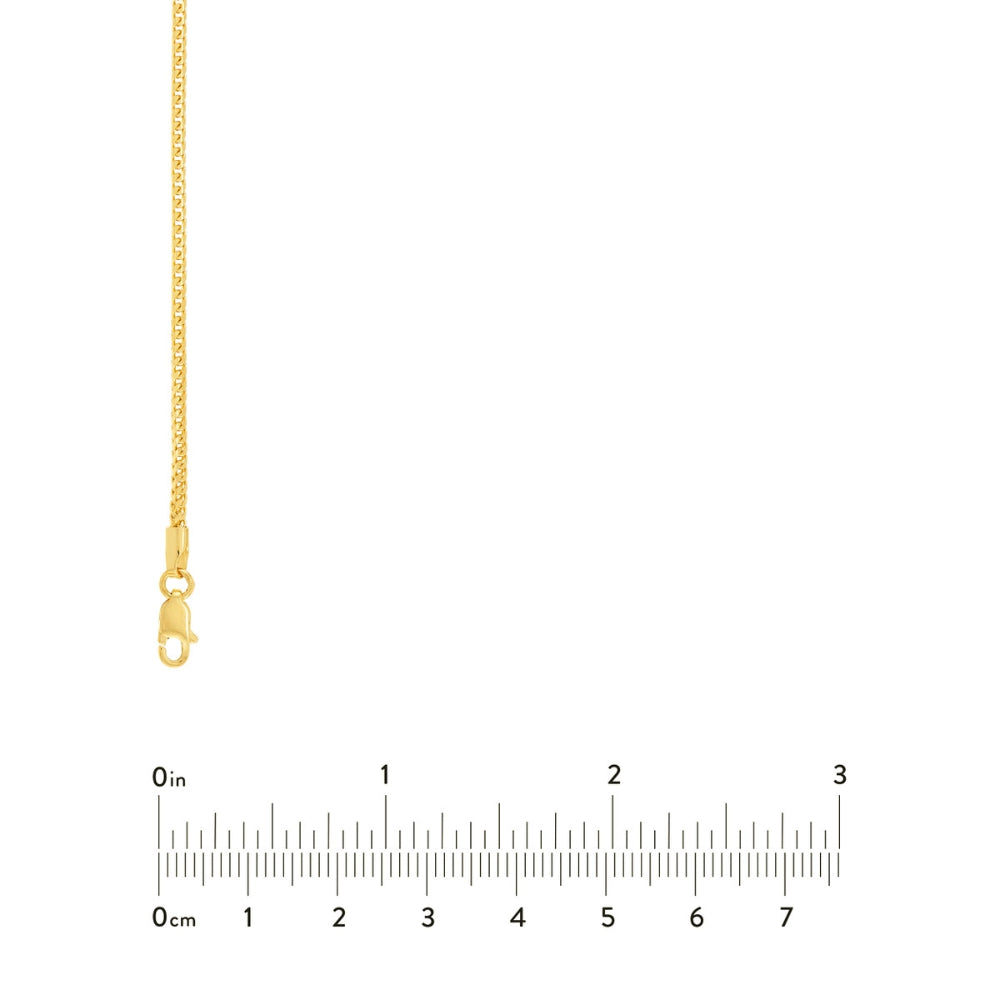 14K Gold 1.55mm Franco Chain Necklace for Women - Dainty & Elegant Layering Jewelry - Perfect for Everyday Wear, Gifts & Special Occasions