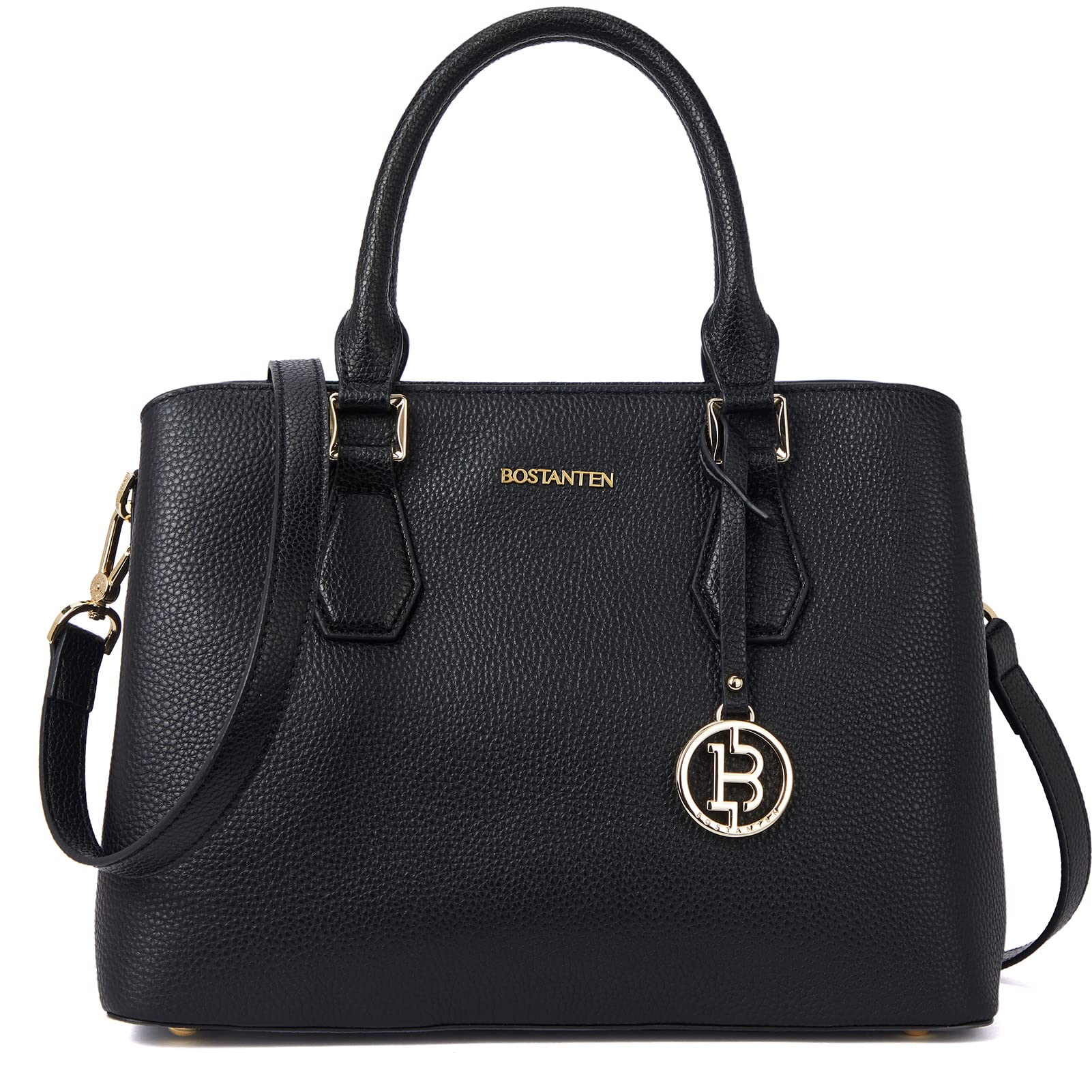 BOSTANTEN Women's Designer Leather Tote Bag - Soft Genuine Leather Shoulder Purse with Top Handle for Work, Travel & Everyday Use