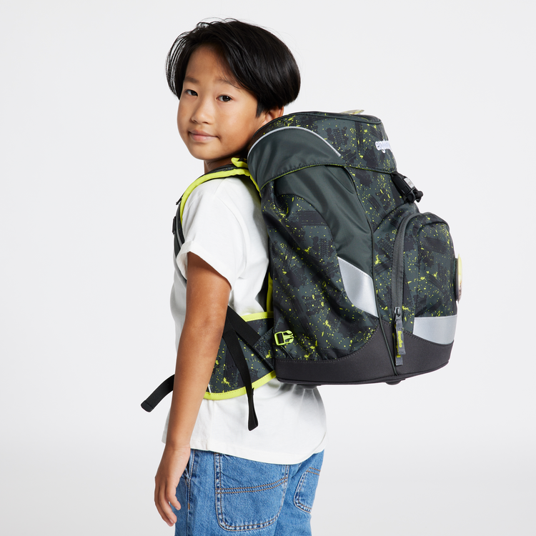 Ergobag Prime School Backpack for Kids - Lightweight & Ergonomic Design, Harvest Bear Print - Perfect for School, Travel & Outdoor Adventures