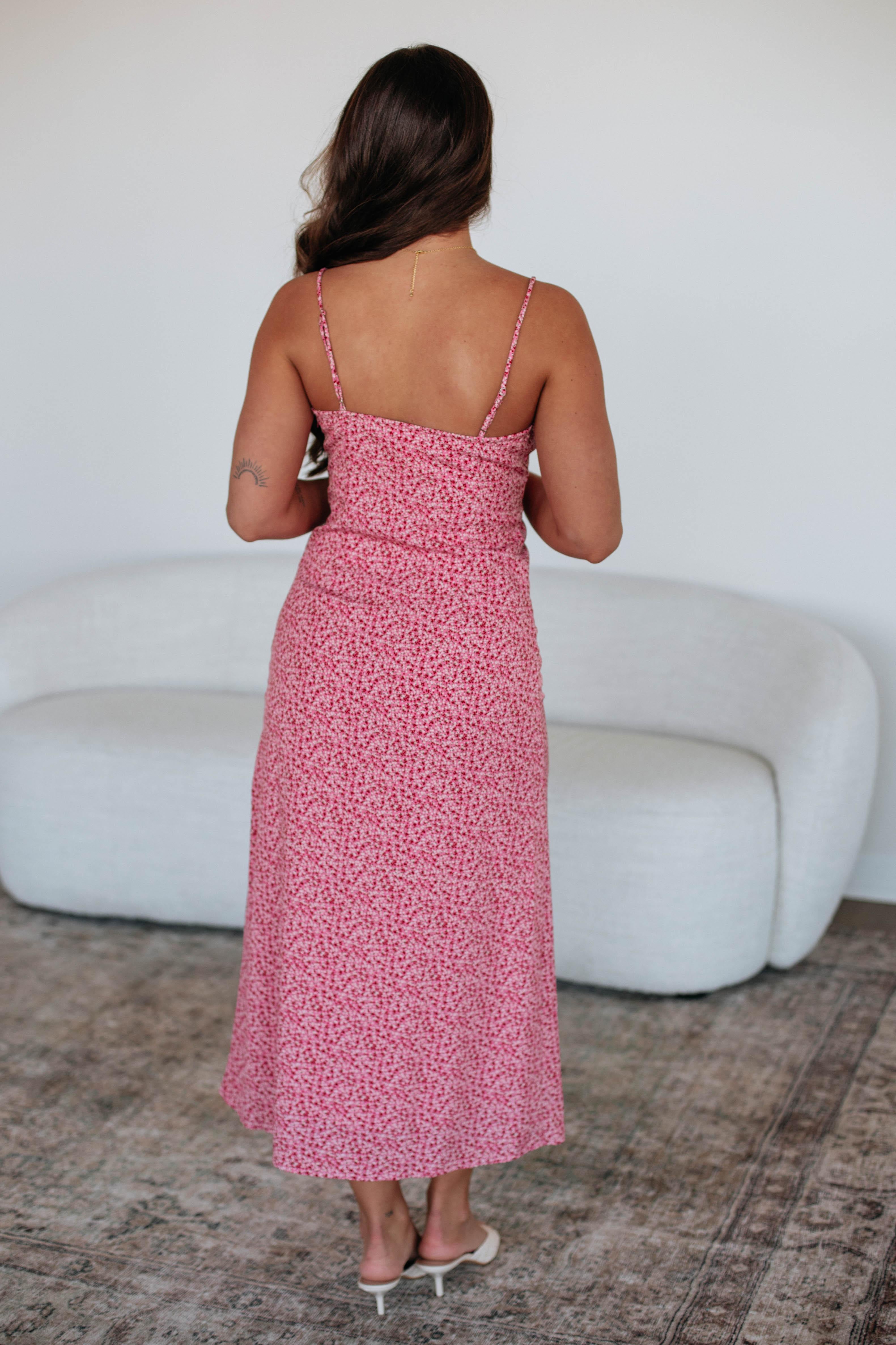 Jane Floral Dress - Women's Summer Floral Print Maxi Dress with Short Sleeves | Perfect for Beach Vacation, Garden Party & Casual Outings