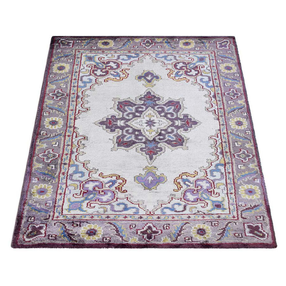 Hand Knotted Hypnotic Dream Rug - Bohemian Style Area Rug for Living Room, Bedroom & Nursery - Soft & Durable Home Decor
