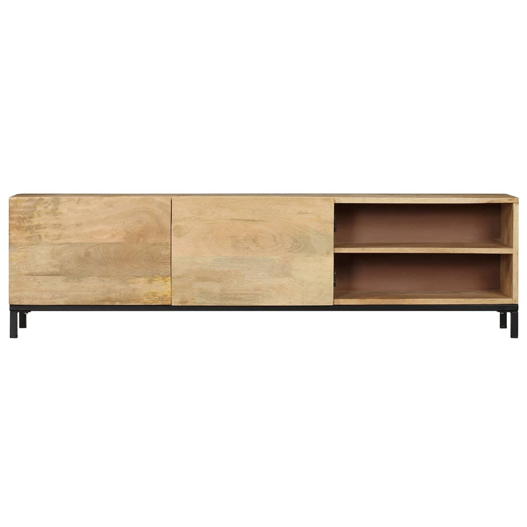 Estink Vintage TV Stand with 2 Storage Compartments & 2 Doors - Solid Wood Media Console Cabinet for Living Room Entertainment Center | Perfect for TV, Gaming & Home Theater Setup
