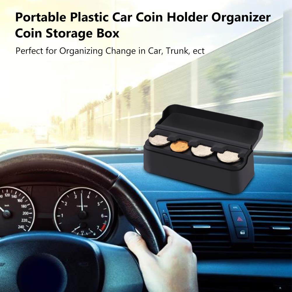 Keenso Car Holder - Portable Storage Box Organizer for Car, Truck & RV Interior Accessories | Durable Black Case for Phone, Keys & Small Items | Perfect for Road Trips & Vehicle Organization