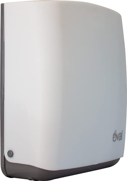 Oval Wall Mount Paper Towel Holder & Dispenser - Large Capacity for 400 Multifold Towels | Durable ABS Commercial Grade for High-Traffic Areas | Perfect for Restaurants, Office Bathrooms & Kitchen Use