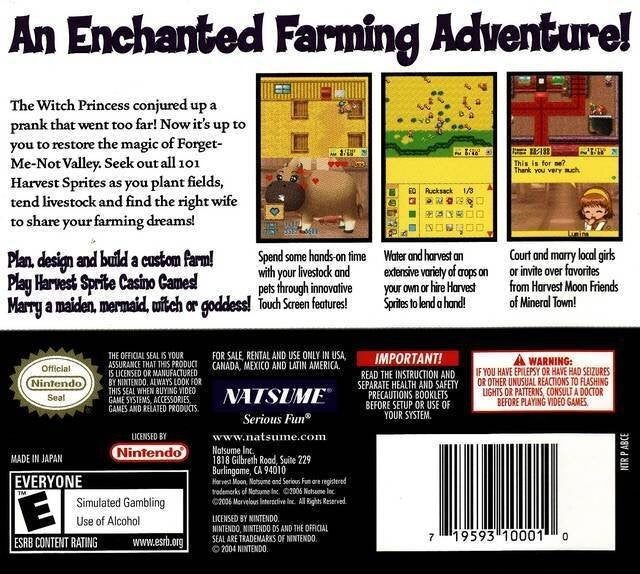 Used Harvest Moon DS Video Games - Authentic Nintendo DS Cartridge for Farming Simulation Fun - Perfect for Collectors & Retro Gaming Enthusiasts