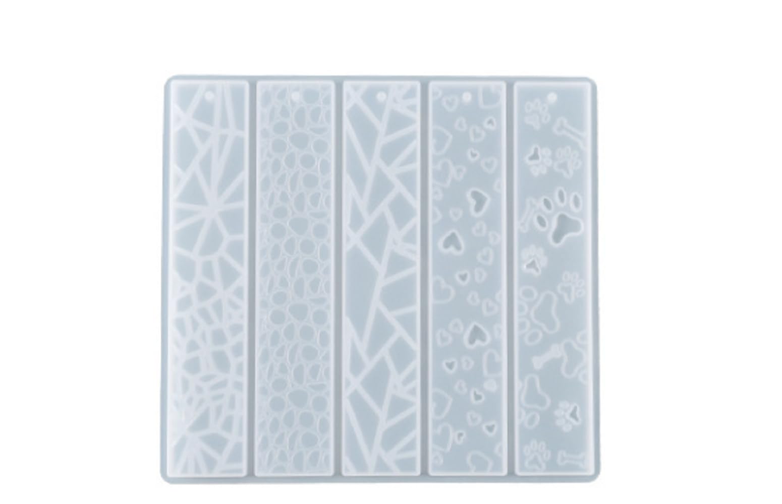 SNOOGG ™ 5-Piece Silicone Bookmark Molds for Epoxy Resin Casting - DIY Resin Art, Wedding Favors, Valentine's & Anniversary Gifts - Perfect for Crafting, Scrapbooking & Unique Handmade Presents