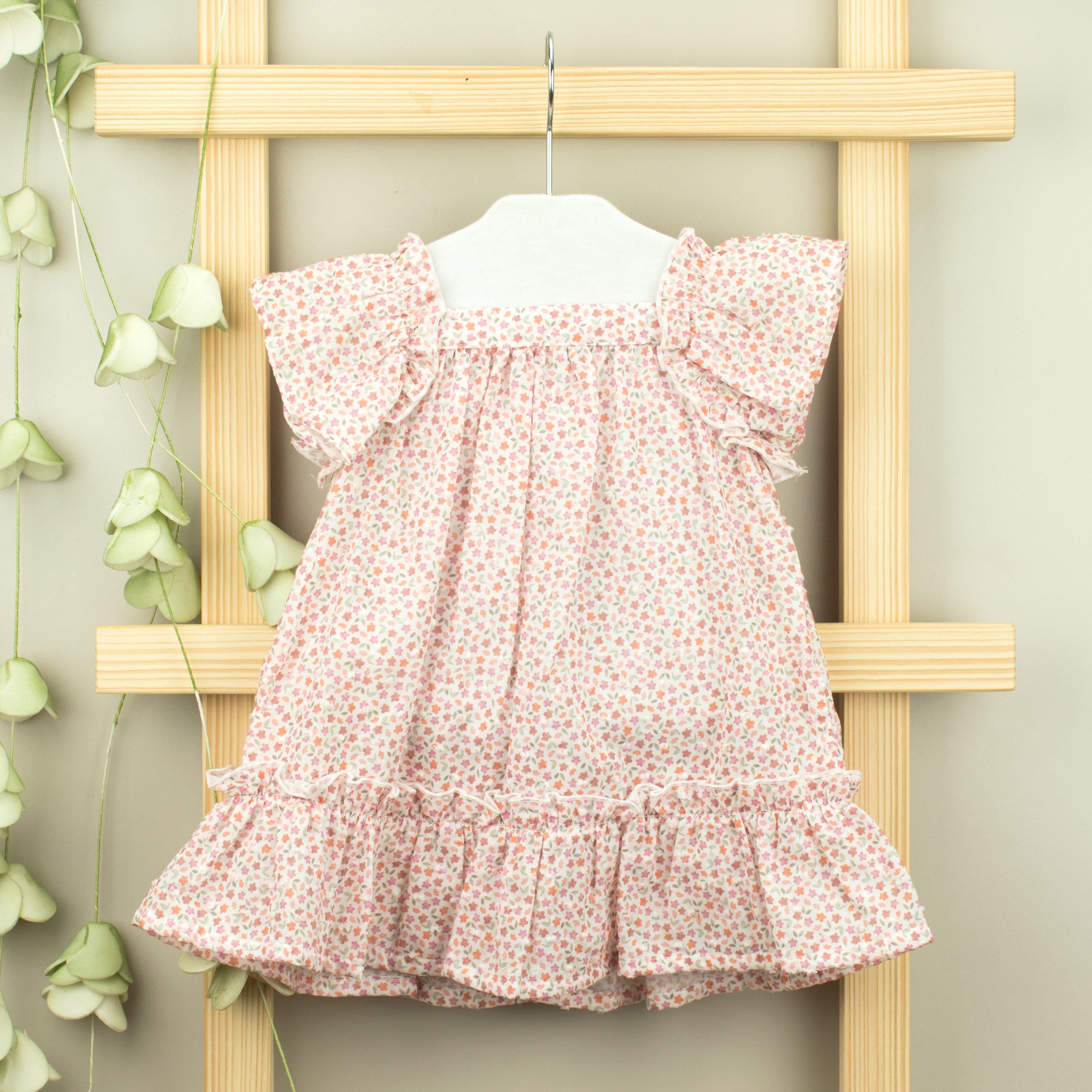 Elegant Ditsy Floral Print Ruffle Bow Dress for Women - Perfect for Spring Weddings, Garden Parties & Date Nights