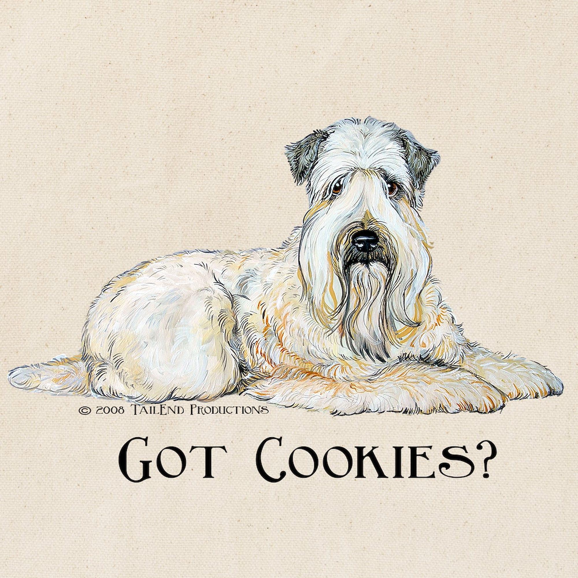 Wheaten Terriers Cookie Dogs Tote Bag - Natural Canvas Reusable Shopping Bag for Groceries, Beach & Daily Use | Cute Dog Lover Gift