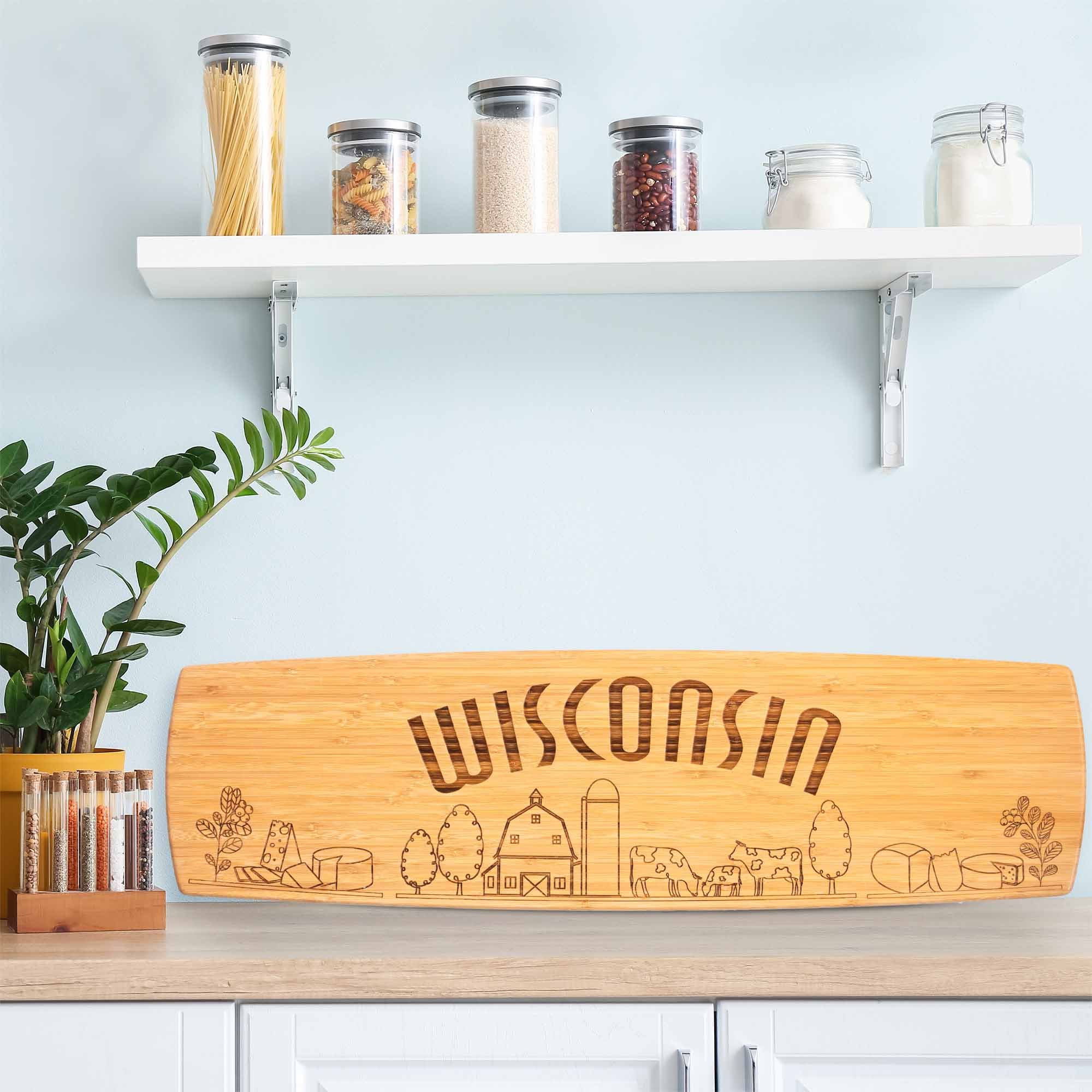 Premium Wisconsin Engraved XL Charcuterie Board - 30