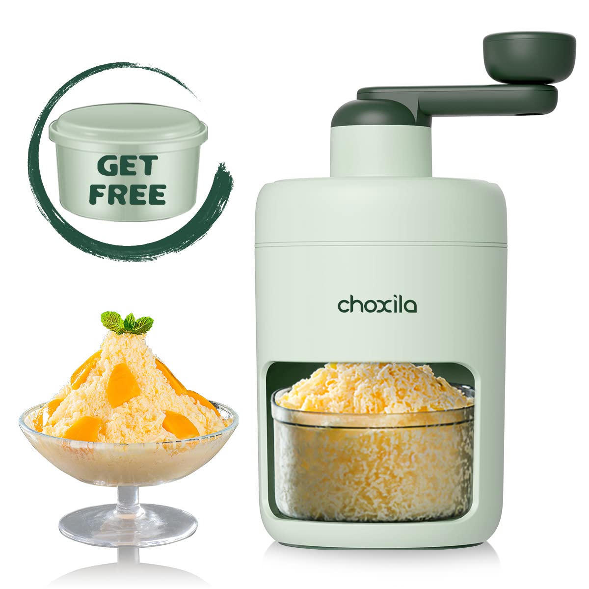 Commercial Shaved Ice Machine - Electric Snow Cone Maker & Ice Crusher for Home Use with Free Ice Cube Trays - Perfect for Parties, Events & Summer Treats