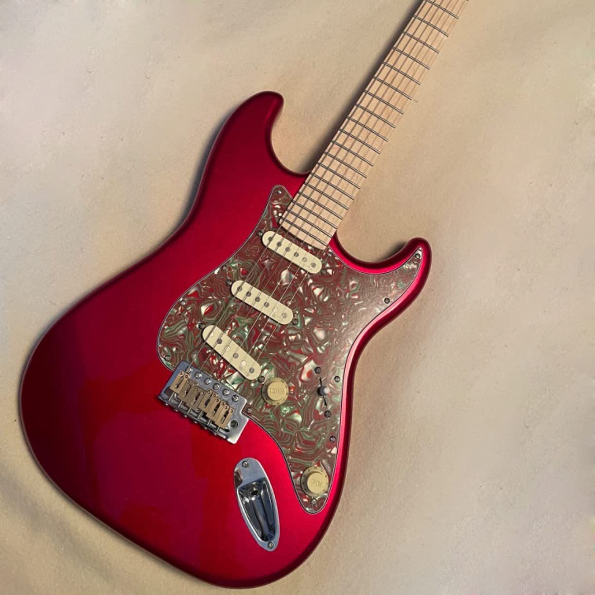 Fender ST Strat Electric Guitar Body - DIY Poplar Wood HSH Pickup Routing in Red | Replacement Part for Guitar Builders & Repair | Perfect for Custom Guitar Projects & Upgrades