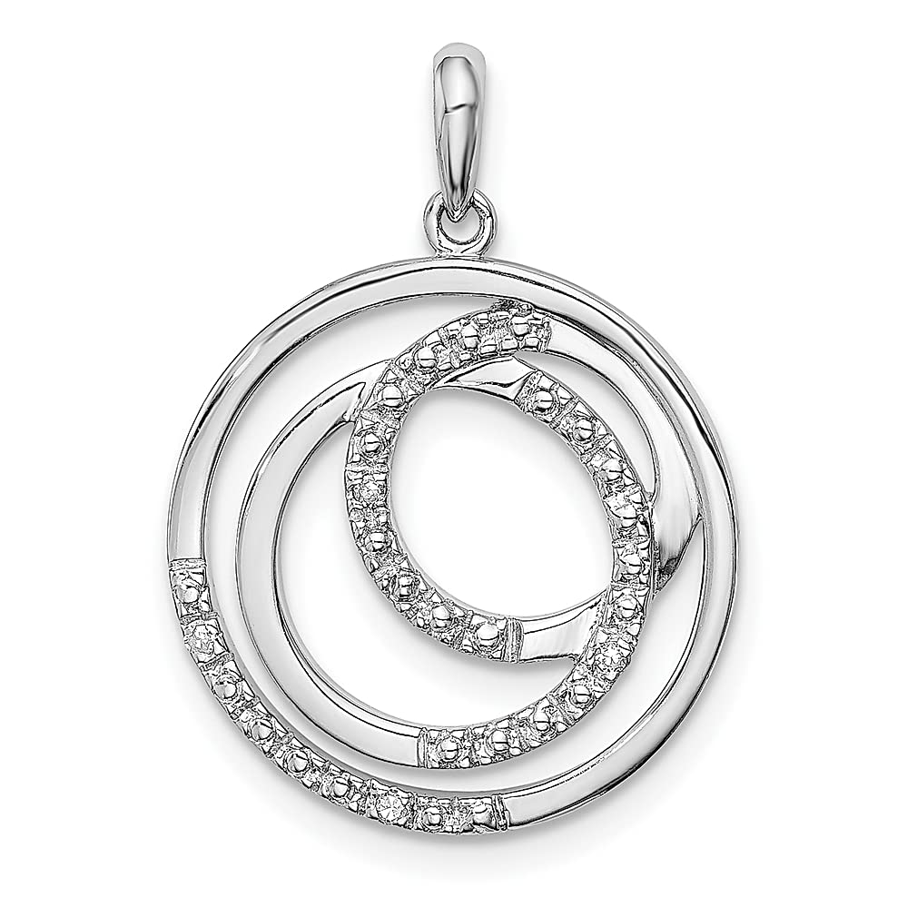 925 Sterling Silver Diamond Pendant Necklace for Women - Elegant Circle Charm Fine Jewelry Gift for Her - Perfect for Anniversaries, Birthdays & Special Occasions