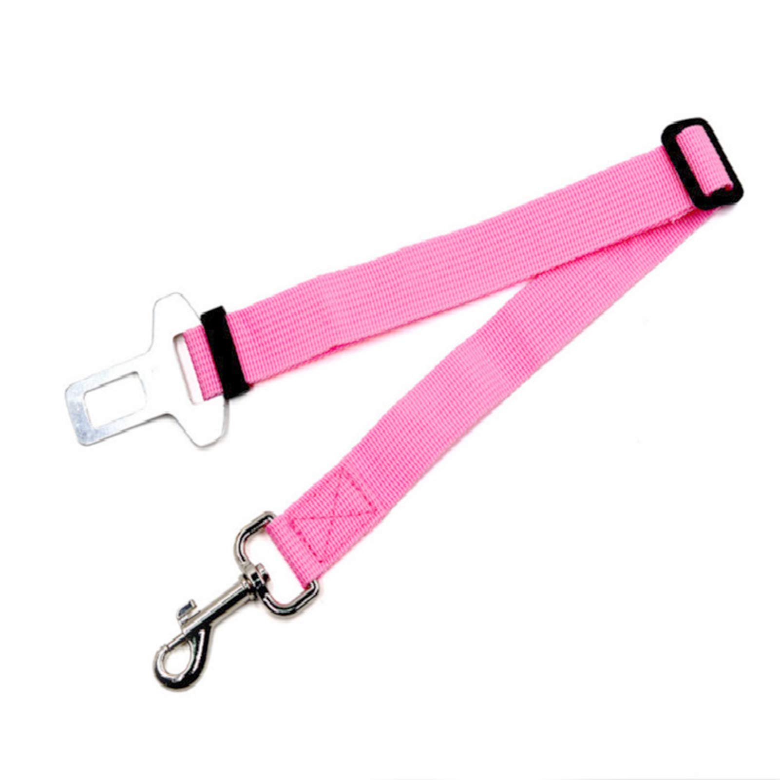 Walbest Adjustable Pet Car Seat Belt - Quick Installation Safety Strap for Dogs & Cats, Pink | Secure Pet Travel Accessory for Vehicles