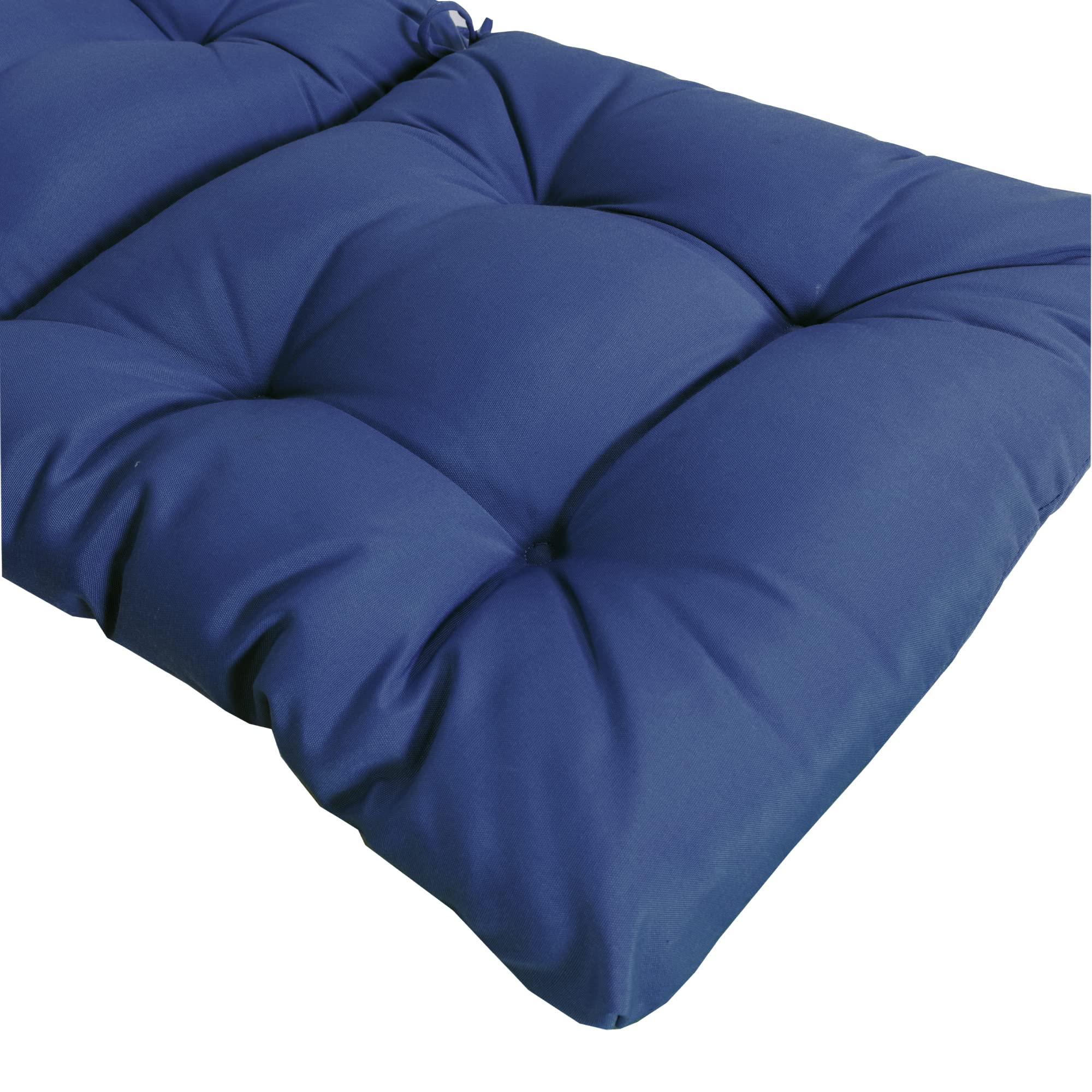 QILLOWAY 4-Pack Tufted High Back Chair Cushions - Indoor/Outdoor Water-Resistant Replacement Cushions for Patio, Dining, and Lounge Chairs (Navy Blue) - Perfect for Backyard, Deck, and Sunroom Comfort