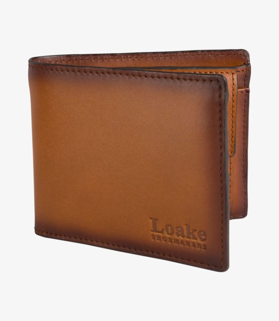 Loake Barclay Genuine Leather Wallet for Men - Premium Brown RFID Blocking Bifold Wallet - Perfect for Everyday Use, Travel & Business