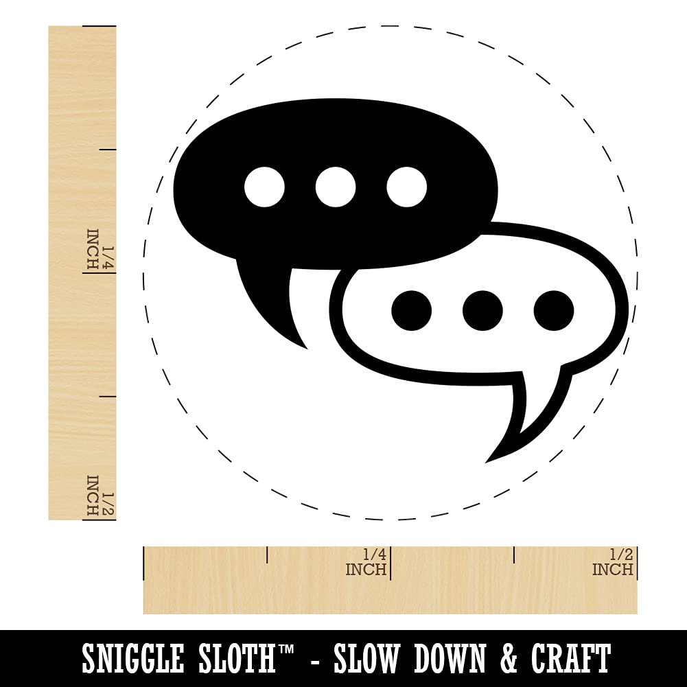 Self-Inking Rubber Stamp with Chat Bubble Icon - 1/2 Inch Mini Stamp for Crafting, Planners & DIY Projects - Lime Green Ink - Perfect for Scrapbooking, Journaling & Office Use