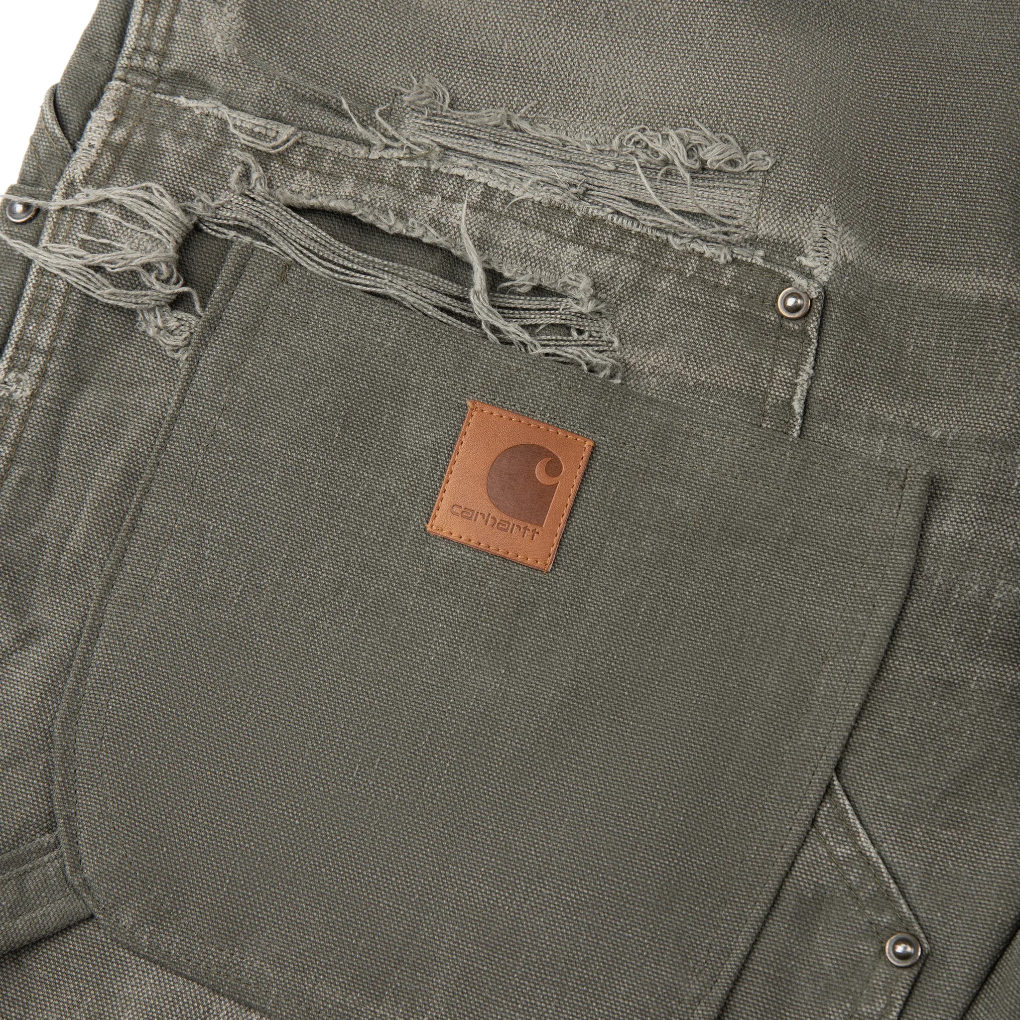 Carhartt Carpenter Work Shorts for Men - Durable Green Cargo Shorts for Construction, Landscaping & Outdoor Work