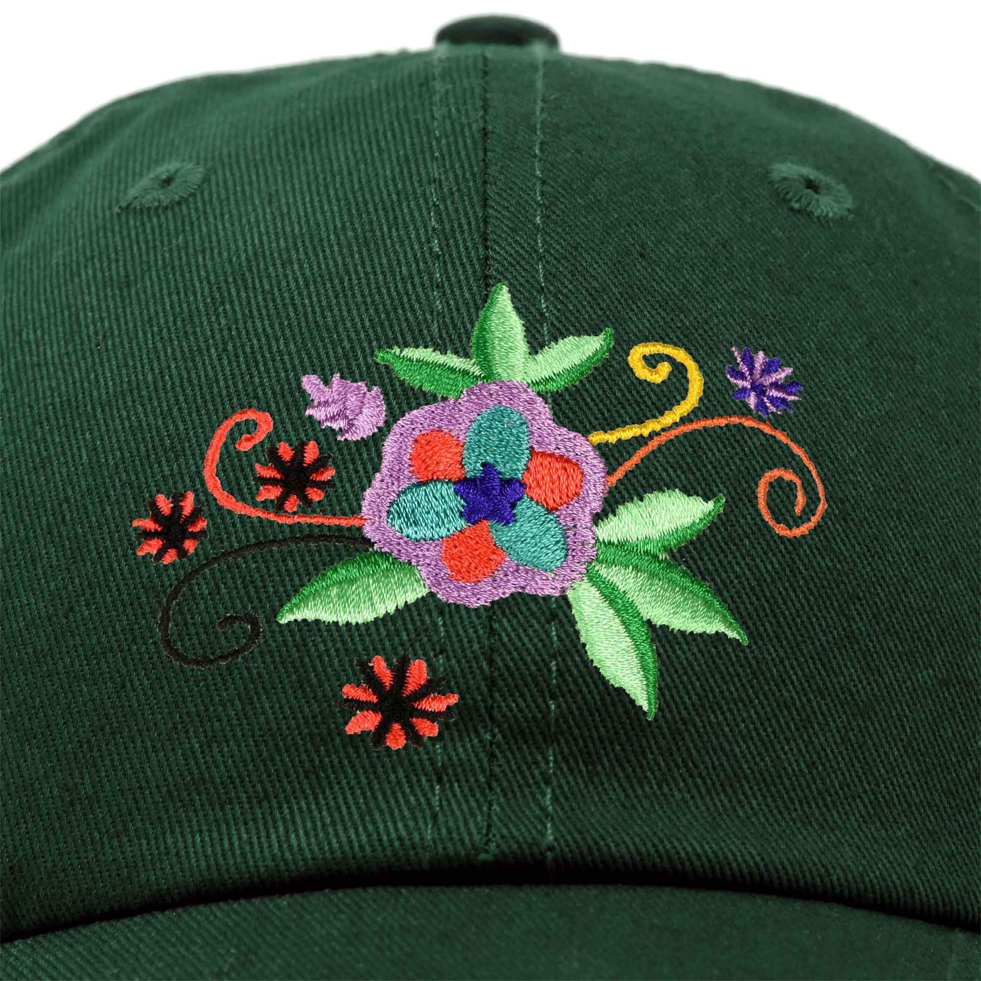 DALIX Floral Cosmos Embroidered Baseball Cap for Women - Stylish Sun Hat for Outdoor Activities, Gardening, and Beach Vacations